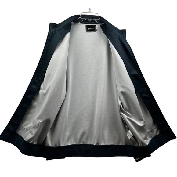 Pink+Dolphin Mens Track Jacket Blue Gray w/Pink Dolphin Sleeve Tape Logo XL - Picture 5 of 9